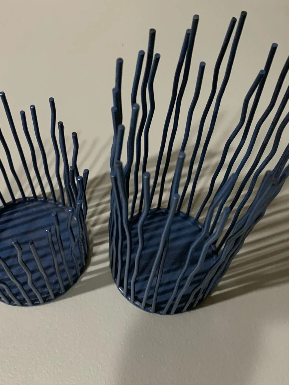 Blue Decorative Wire Vases - Home Accents